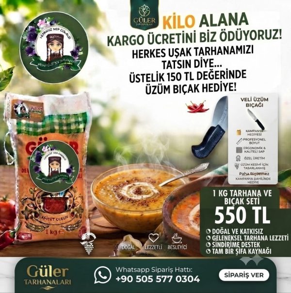 Uşak Tarhana 1 kg kampanya (Bıçak Hediyeli)